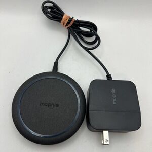 Mophie Wireless Charging Base W/Adapter, Black, M/N: WRLS-CHGPAD-AC 5 Feet